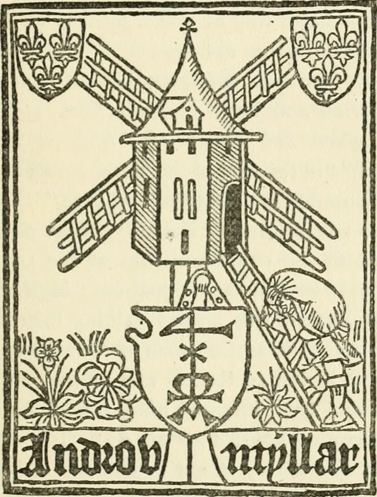 An illustration from History of the Bassandyne Bible, the first printed in Scotland; with notices of the early printers of Edinburgh, 1887, leaf 80