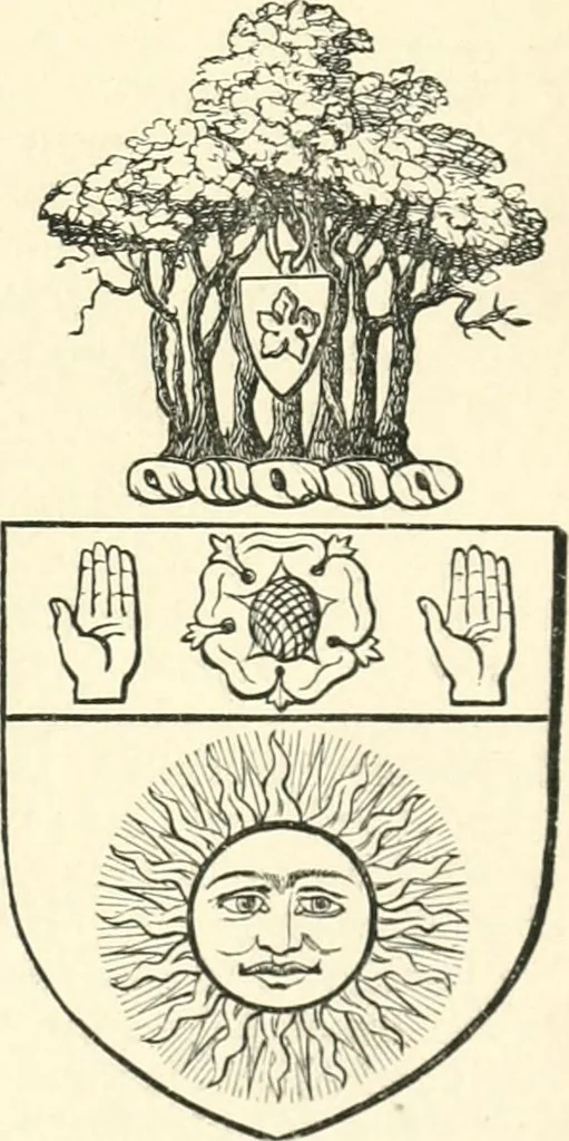 An illustration from The history of Brighouse, Rastrick, and Hipperholme; with monorial notes on Coley, Lightcliffe, Northowram, Shelf, Fixby, Clifton and Kirklees, 1893, leaf 112