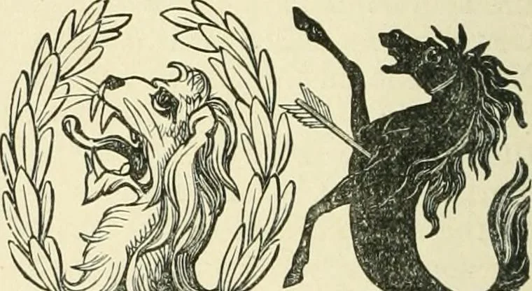 An illustration from The history of Brighouse, Rastrick, and Hipperholme; with monorial notes on Coley, Lightcliffe, Northowram, Shelf, Fixby, Clifton and Kirklees, 1893, leaf 135