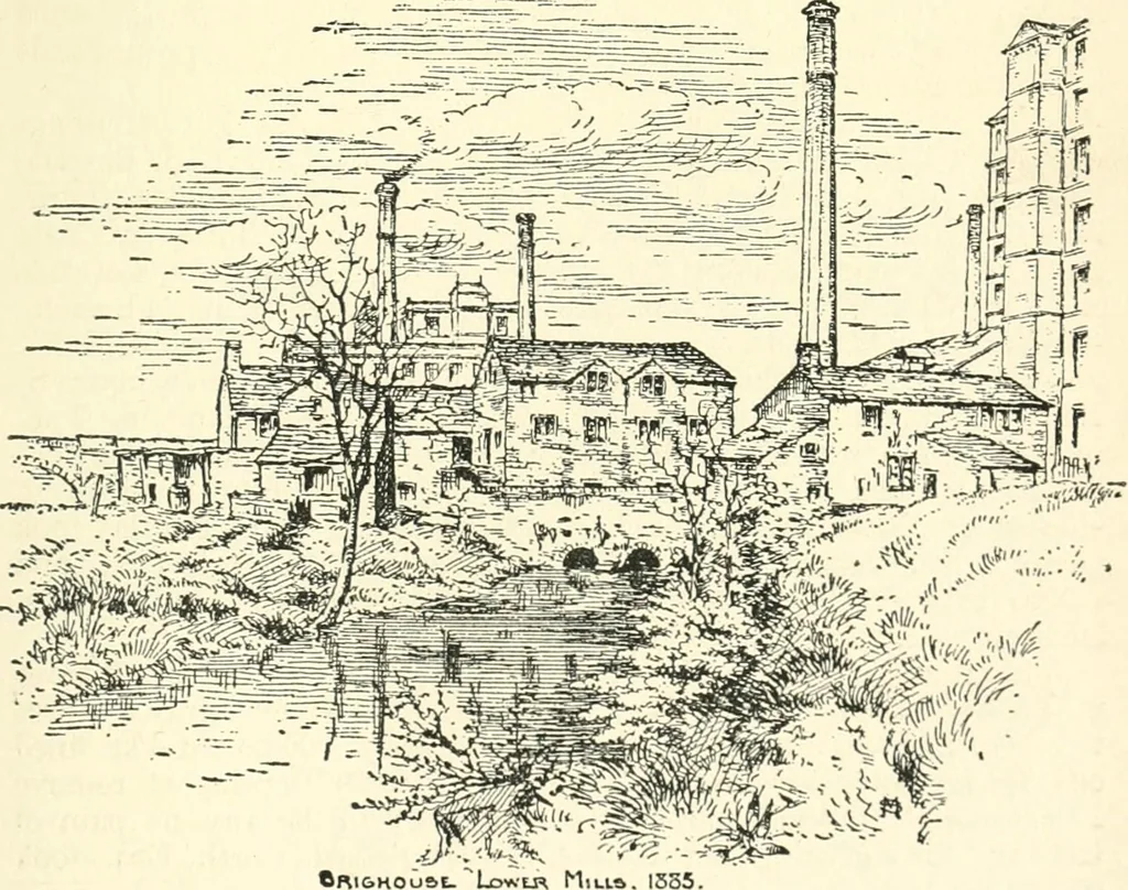 An illustration from The history of Brighouse, Rastrick, and Hipperholme; with monorial notes on Coley, Lightcliffe, Northowram, Shelf, Fixby, Clifton and Kirklees, 1893, leaf 142