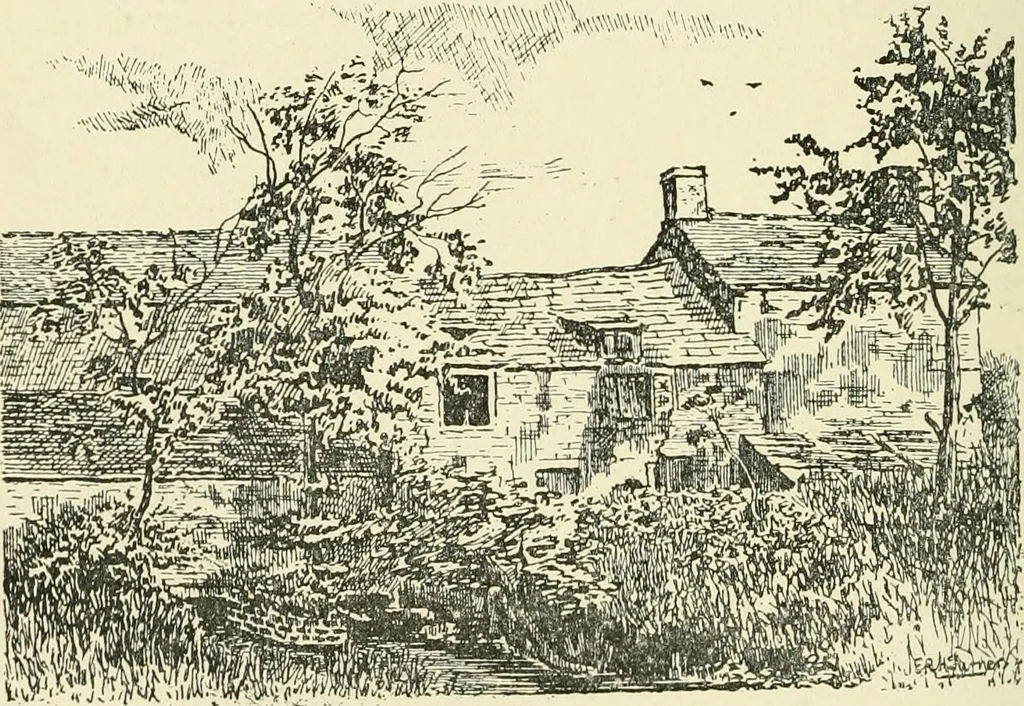 An illustration from The history of Brighouse, Rastrick, and Hipperholme; with monorial notes on Coley, Lightcliffe, Northowram, Shelf, Fixby, Clifton and Kirklees, 1893, leaf 143