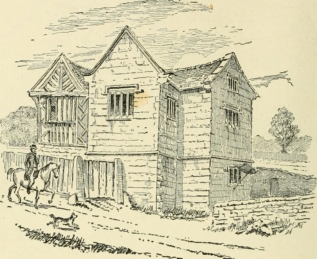 An illustration from The history of Brighouse, Rastrick, and Hipperholme; with monorial notes on Coley, Lightcliffe, Northowram, Shelf, Fixby, Clifton and Kirklees, 1893, leaf 201
