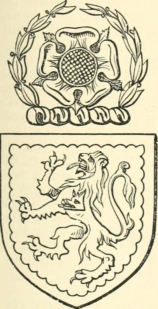 An illustration from The history of Brighouse, Rastrick, and Hipperholme; with monorial notes on Coley, Lightcliffe, Northowram, Shelf, Fixby, Clifton and Kirklees, 1893, leaf 56