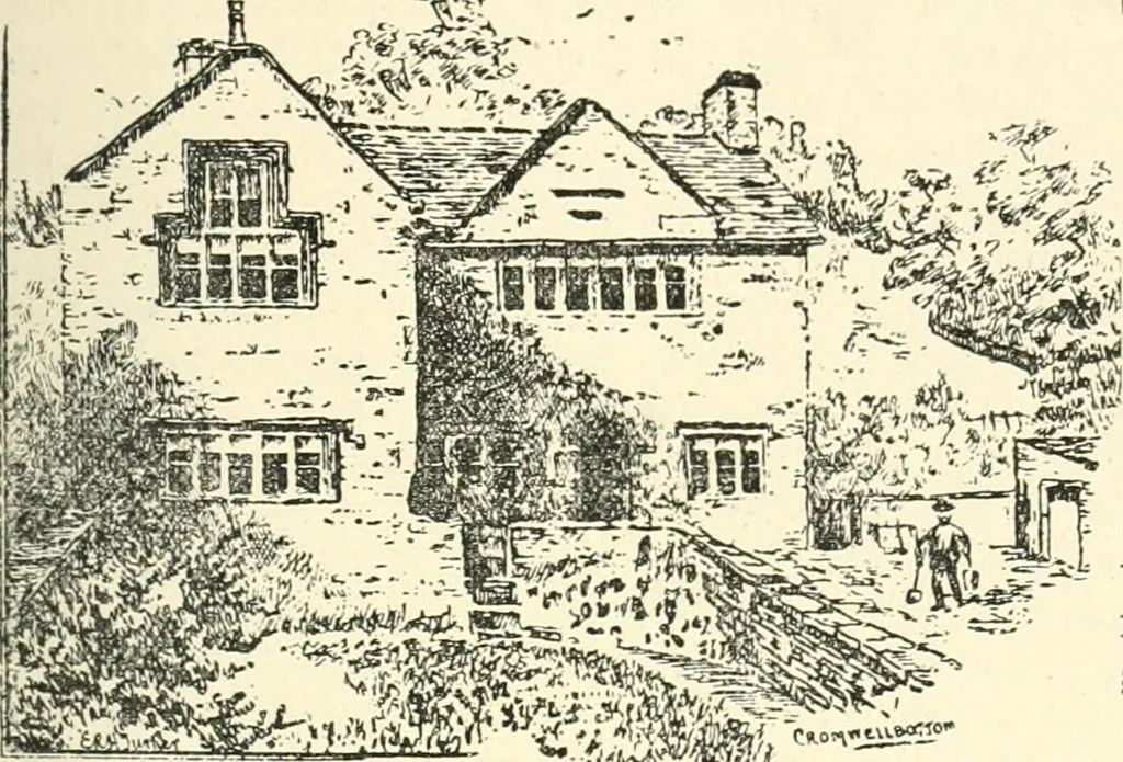 An illustration from The history of Brighouse, Rastrick, and Hipperholme; with monorial notes on Coley, Lightcliffe, Northowram, Shelf, Fixby, Clifton and Kirklees, 1893, leaf 92