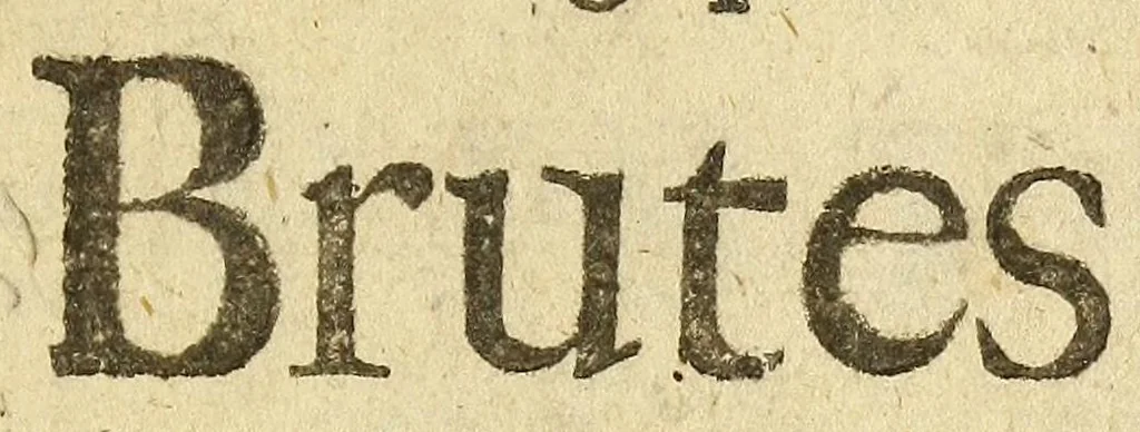 An illustration from The history of brutes, or, A description of living creatures : wherein the nature and properties of four-footed beasts are at large described, 1670, leaf 7