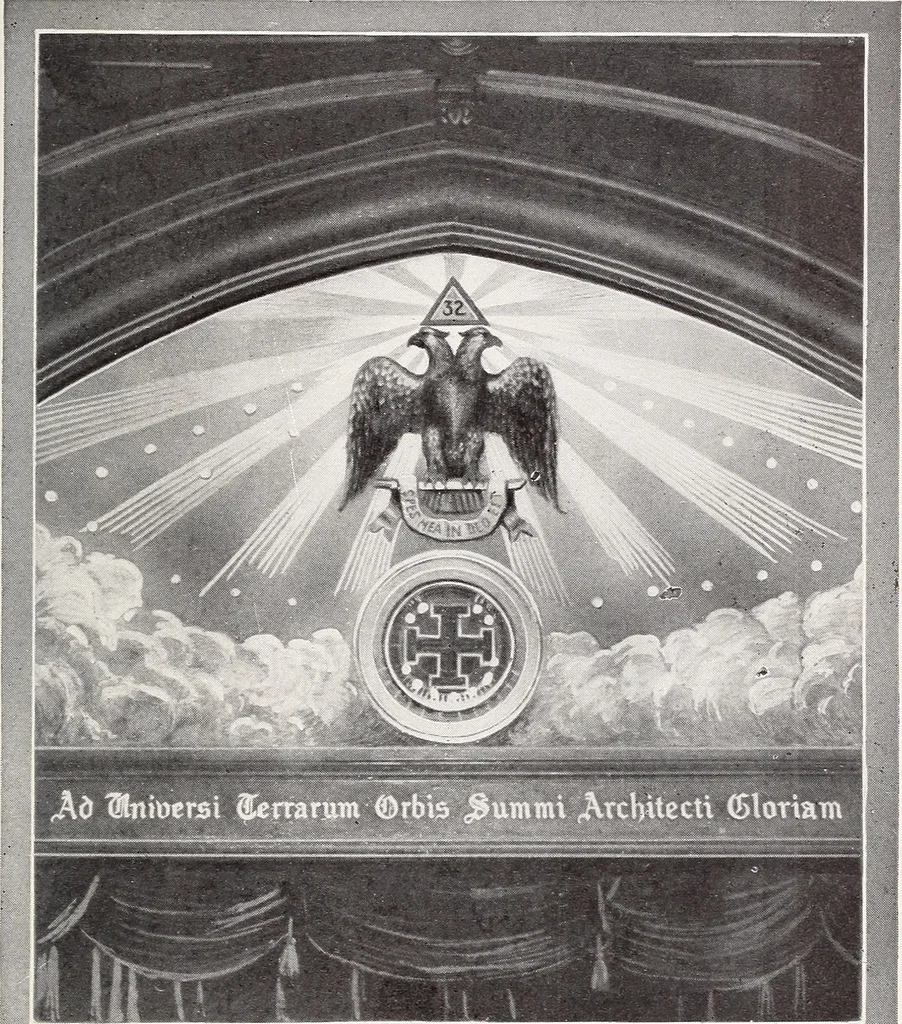 An illustration from History of Buffalo Consistory A.A.S.R. and co-ordinate bodies from the institution of Palmoni Lodge of Perfection in 1867, to the close of 1915, 1915, leaf 198