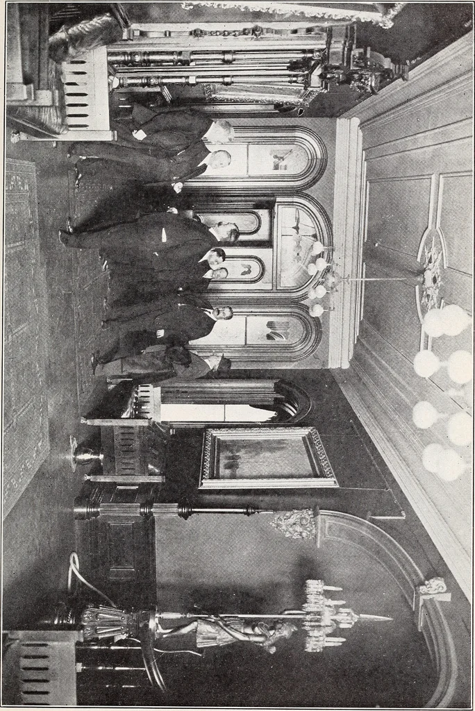 An illustration from History of Buffalo Consistory A.A.S.R. and co-ordinate bodies from the institution of Palmoni Lodge of Perfection in 1867, to the close of 1915, 1915, leaf 208