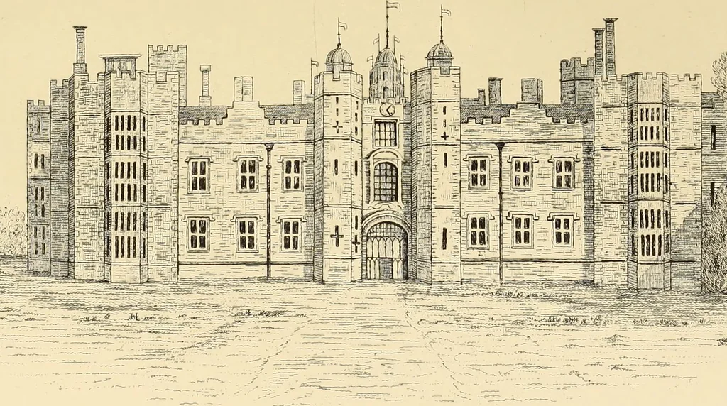 An illustration from A history of the castles, mansions, and manors of western Sussex, 1876, leaf 120