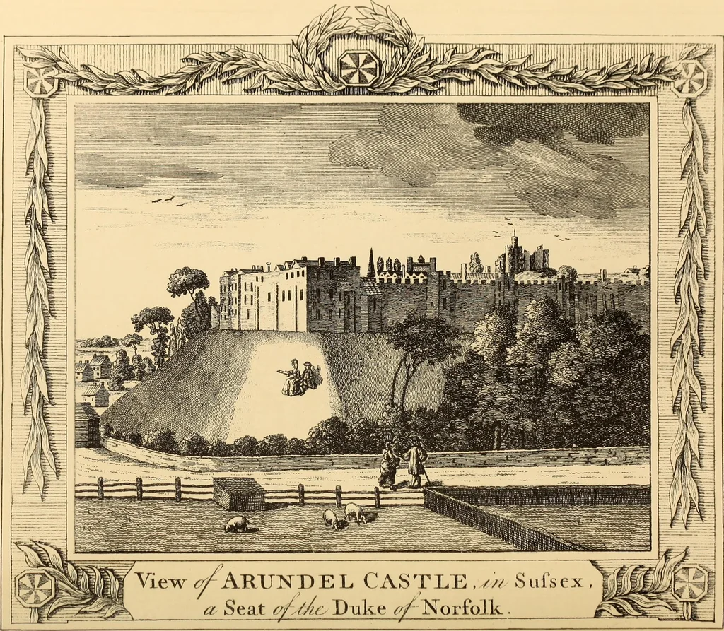 An illustration from A history of the castles, mansions, and manors of western Sussex, 1876, leaf 37
