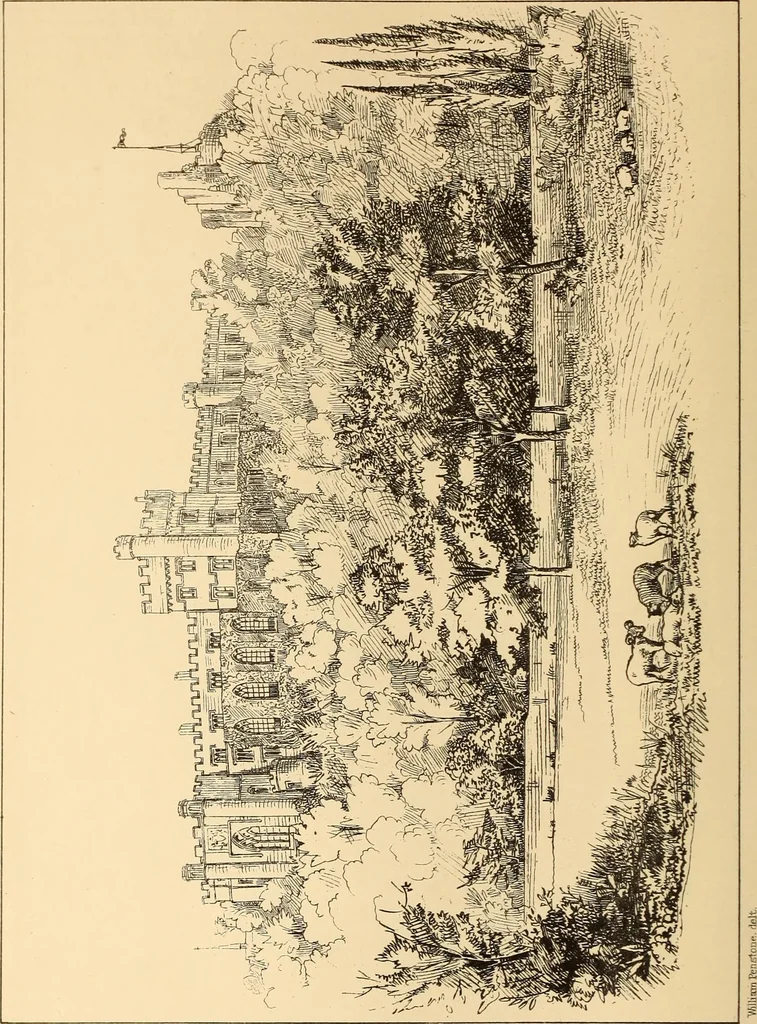 An illustration from A history of the castles, mansions, and manors of western Sussex, 1876, leaf 47