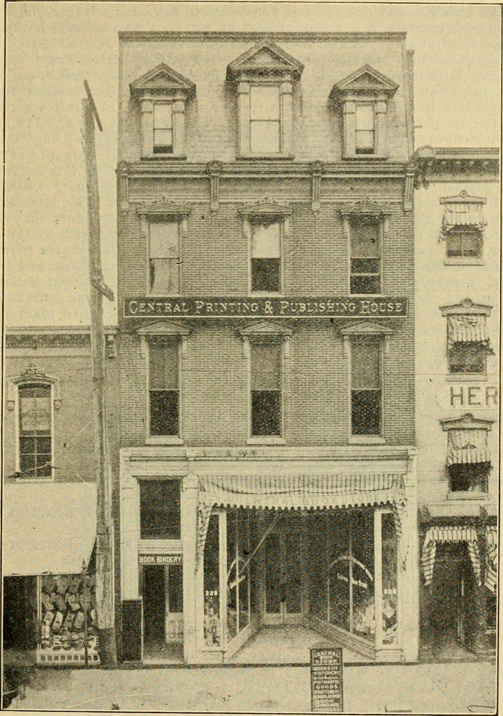 An illustration from History of the Churches of God in the United States of North America, 1914, leaf 830