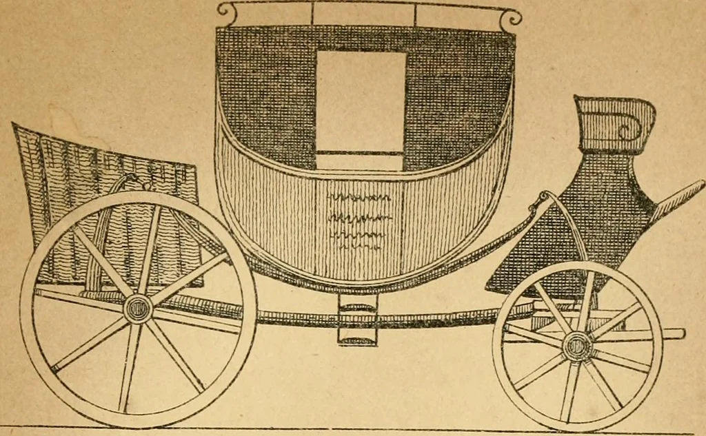 An illustration from The history of coaches, 1877, leaf 168