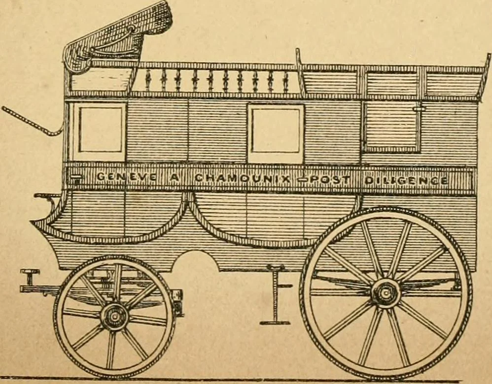 An illustration from The history of coaches, 1877, leaf 168