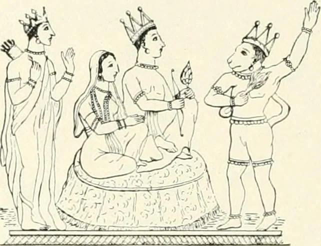 An illustration from The history of the devil and the idea of evil; from the earliest times to the present day, 1899, leaf 105