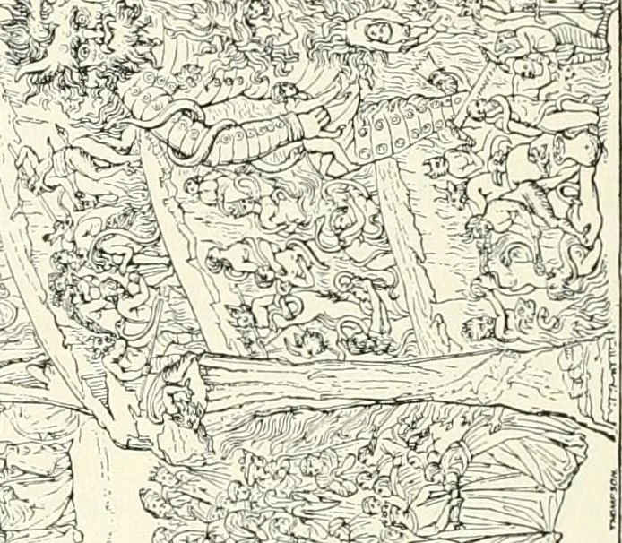 An illustration from The history of the devil and the idea of evil; from the earliest times to the present day, 1899, leaf 183