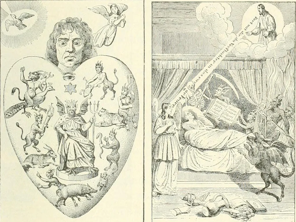 An illustration from The history of the devil and the idea of evil; from the earliest times to the present day, 1899, leaf 376