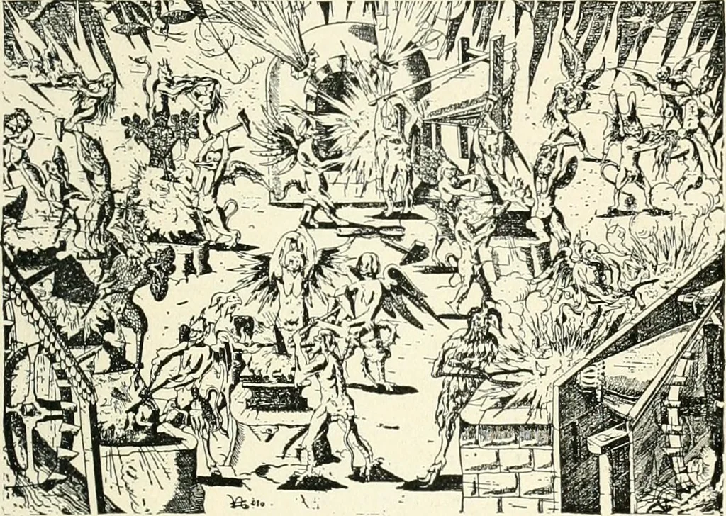 An illustration from The history of the devil and the idea of evil; from the earliest times to the present day, 1899, leaf 452