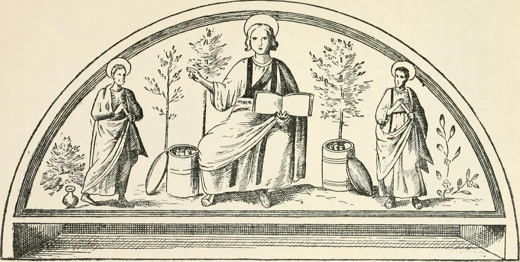 An illustration from History of early Christian art, 1893, leaf 215