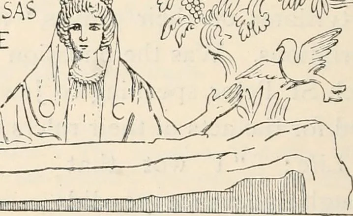 An illustration from History of early Christian art, 1893, leaf 258