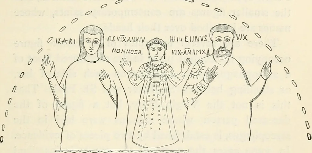 An illustration from History of early Christian art, 1893, leaf 261