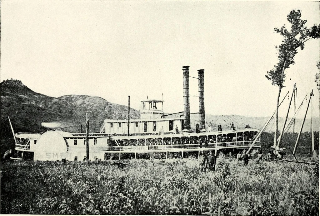 An illustration from History of early steamboat navigation on the Missouri River : life and adventures of Joseph La Barge, 1903, leaf 99