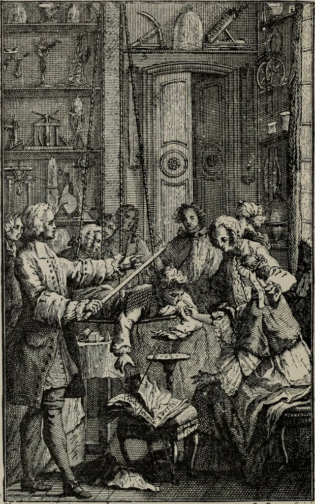 An illustration from A history of electricity : the intellectual rise in electricity from antiquity to the days of Benjamin Franklin, 1898, leaf 525