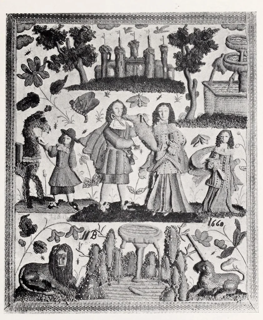 An illustration from The history of English secular embroidery, 1912, leaf 305