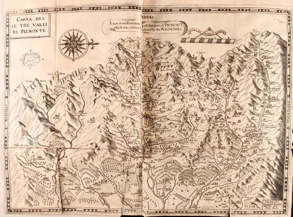An illustration from The history of the Evangelical churches of the valleys of Piemont : containing a most exact geographical description of the place, and a faithfull account of the doctrine, life, and persecutions of the ancient inhabitants ; Together, with a most naked and punctual relation of the late bloudy massacre, 1655 ; And a narrative of all the following transactions, to the year of Our Lord, 1658 .., 1658, leaf 79