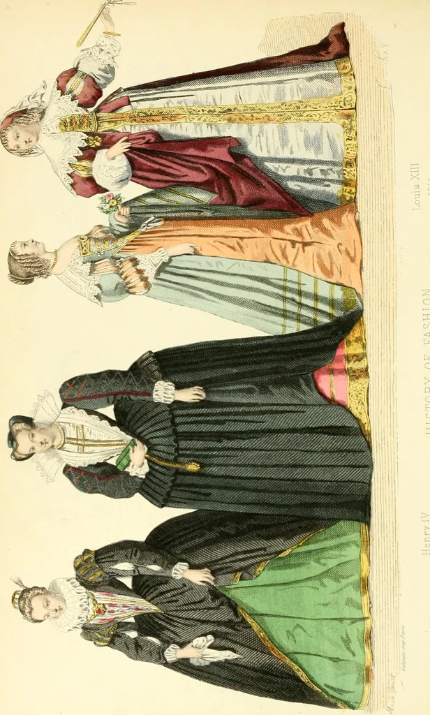 An illustration from The history of fashion in France, or, The dress of women from the Gallo-Roman period to the present time, 1882, leaf 151