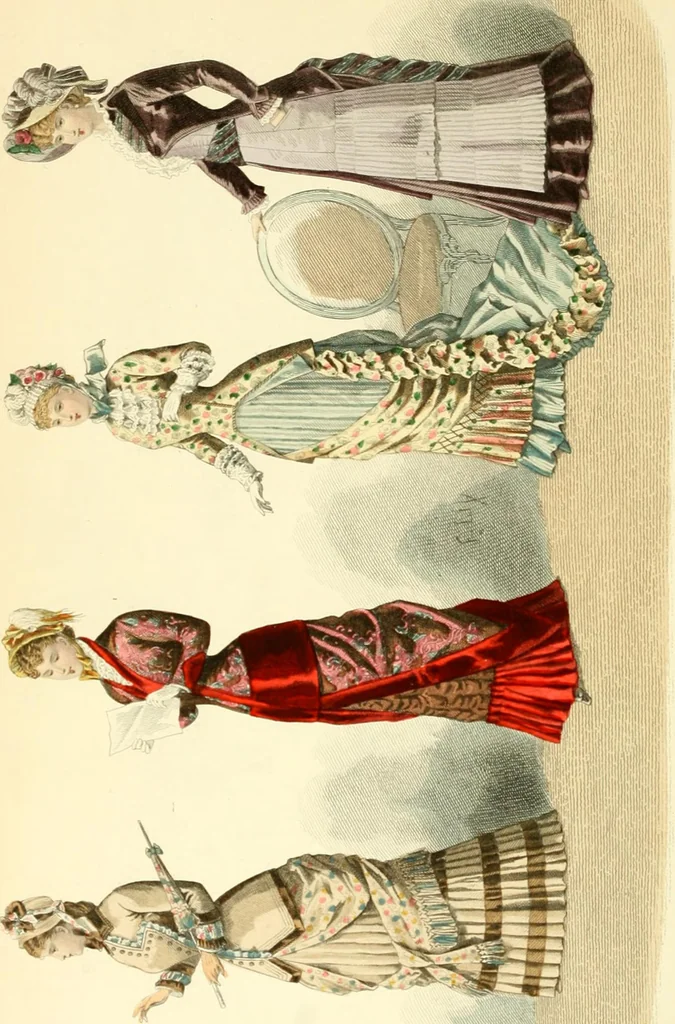 An illustration from The history of fashion in France, or, The dress of women from the Gallo-Roman period to the present time, 1882, leaf 335