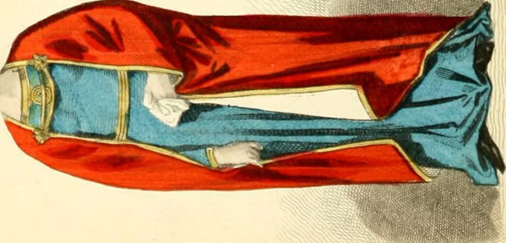 An illustration from The history of fashion in France, or, The dress of women from the Gallo-Roman period to the present time, 1882, leaf 45