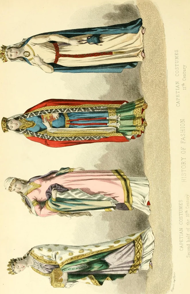 An illustration from The history of fashion in France, or, The dress of women from the Gallo-Roman period to the present time, 1882, leaf 53