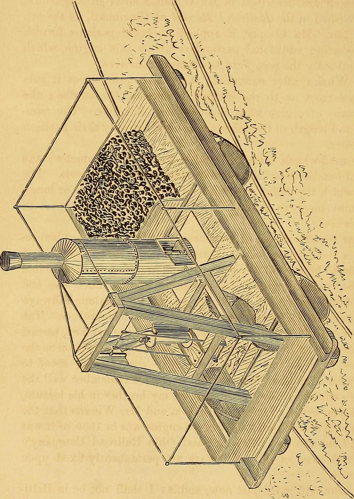 An illustration from The history of the first locomotives in America : from the original documents, and the testimony of living witnesses, 1874, leaf 124