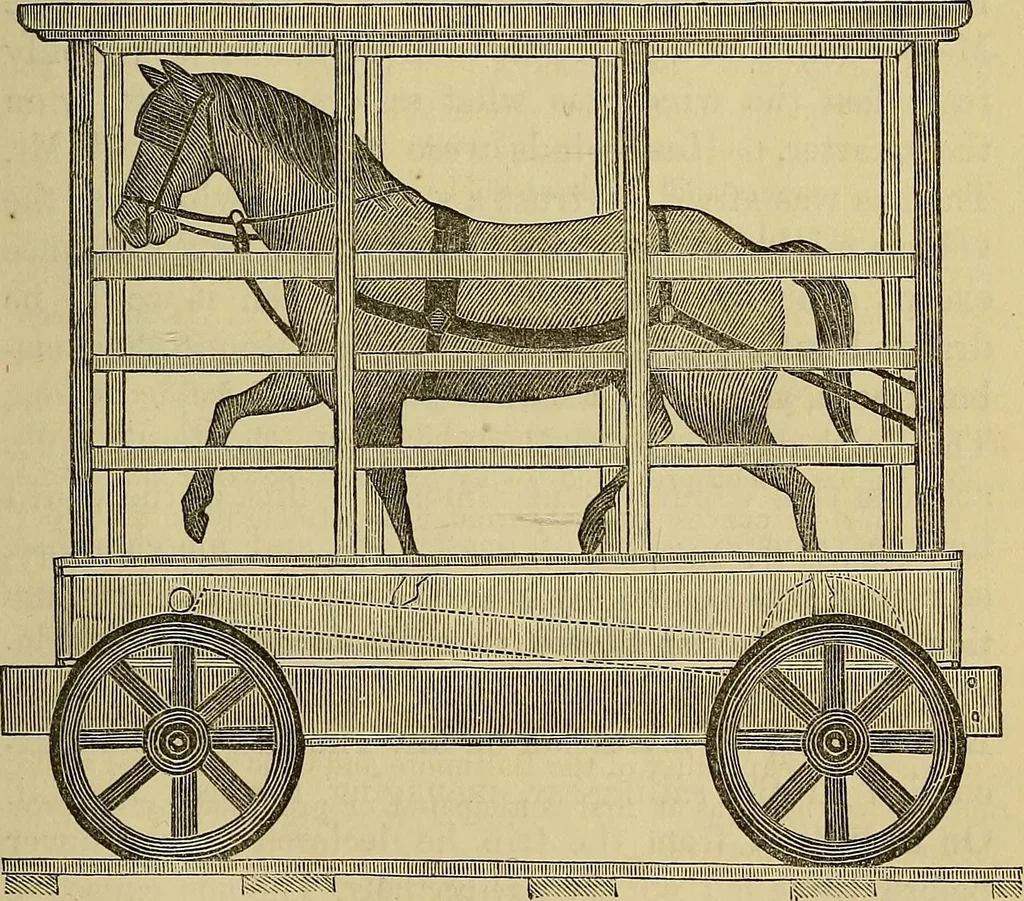 An illustration from The history of the first locomotives in America : from the original documents, and the testimony of living witnesses, 1874, leaf 137