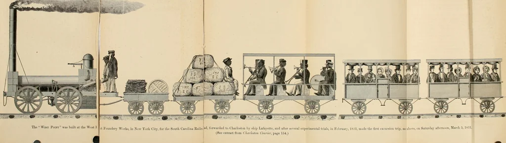 An illustration from The history of the first locomotives in America : from the original documents, and the testimony of living witnesses, 1874, leaf 175
