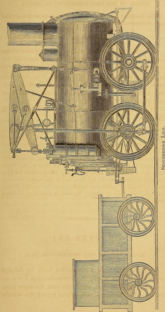 An illustration from The history of the first locomotives in America : from the original documents, and the testimony of living witnesses, 1874, leaf 97