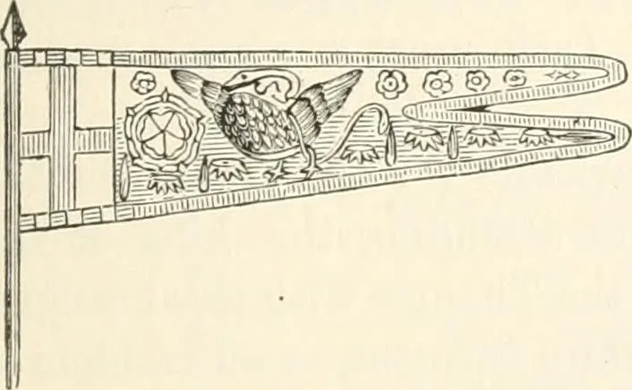 An illustration from History of the flag of the United States of America : and of the naval and yacht-club signals, seals, and arms, and principal national songs of the United States, with a chronicle of the symbols, standards, banners, and flags of ancient and modern nations, 1894, leaf 160