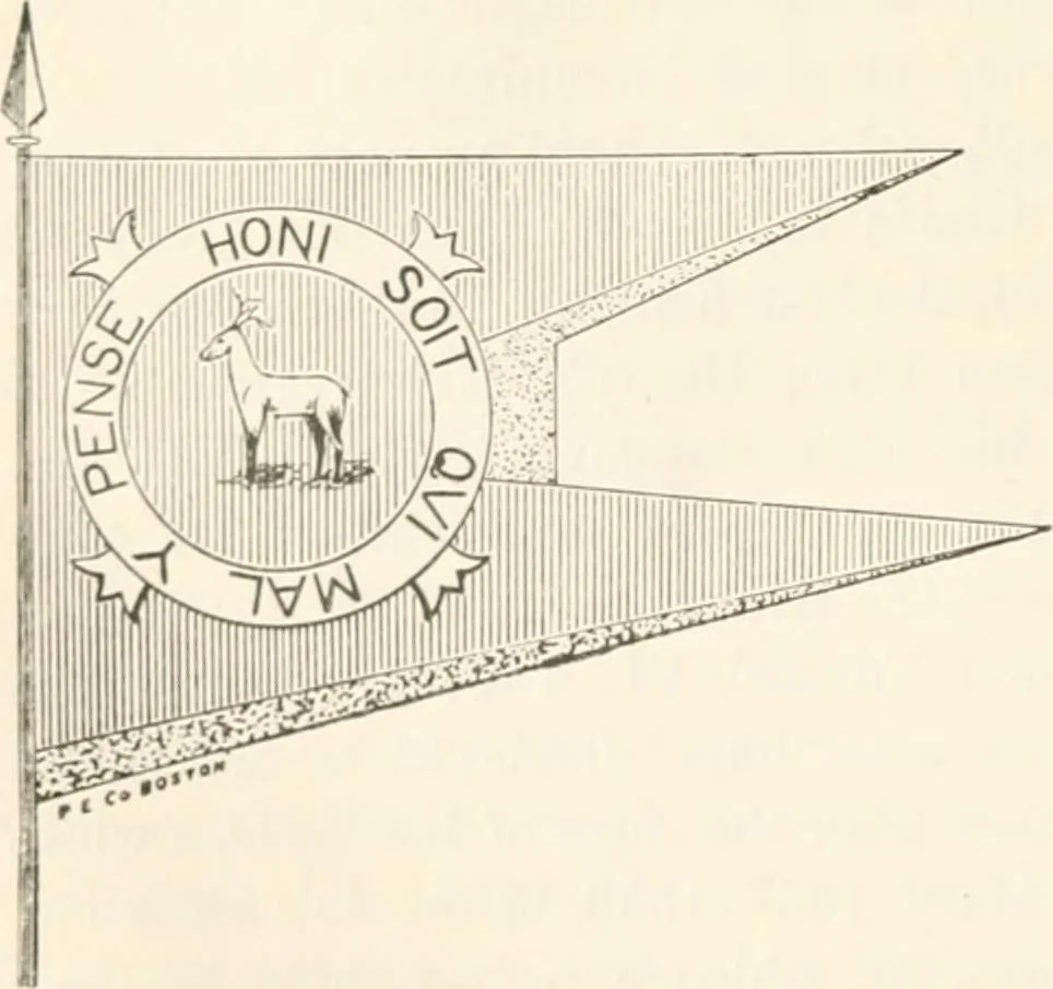 An illustration from History of the flag of the United States of America : and of the naval and yacht-club signals, seals, and arms, and principal national songs of the United States, with a chronicle of the symbols, standards, banners, and flags of ancient and modern nations, 1894, leaf 165