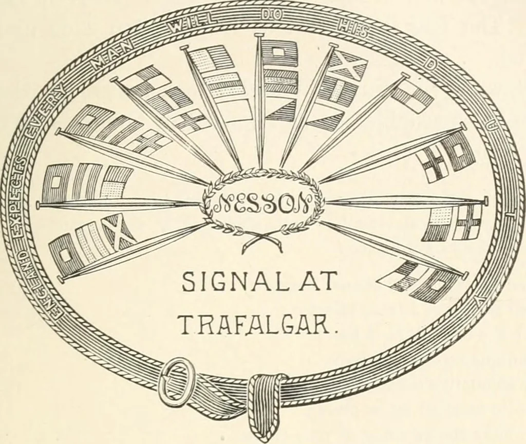 An illustration from History of the flag of the United States of America : and of the naval and yacht-club signals, seals, and arms, and principal national songs of the United States, with a chronicle of the symbols, standards, banners, and flags of ancient and modern nations, 1894, leaf 184