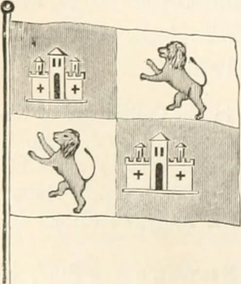 An illustration from History of the flag of the United States of America : and of the naval and yacht-club signals, seals, and arms, and principal national songs of the United States, with a chronicle of the symbols, standards, banners, and flags of ancient and modern nations, 1894, leaf 199