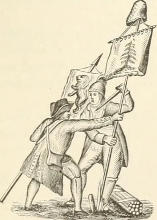 An illustration from History of the flag of the United States of America : and of the naval and yacht-club signals, seals, and arms, and principal national songs of the United States, with a chronicle of the symbols, standards, banners, and flags of ancient and modern nations, 1894, leaf 234
