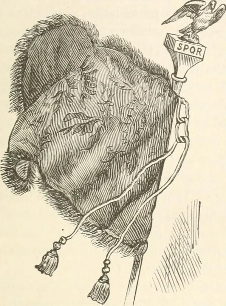An illustration from History of the flag of the United States of America : and of the naval and yacht-club signals, seals, and arms, and principal national songs of the United States, with a chronicle of the symbols, standards, banners, and flags of ancient and modern nations, 1894, leaf 240
