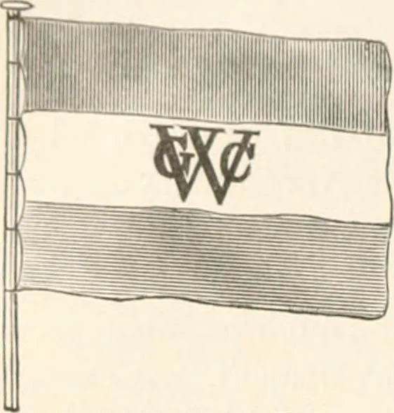 An illustration from History of the flag of the United States of America : and of the naval and yacht-club signals, seals, and arms, and principal national songs of the United States, with a chronicle of the symbols, standards, banners, and flags of ancient and modern nations, 1894, leaf 257