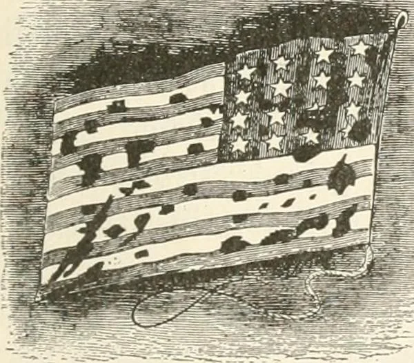 An illustration from History of the flag of the United States of America : and of the naval and yacht-club signals, seals, and arms, and principal national songs of the United States, with a chronicle of the symbols, standards, banners, and flags of ancient and modern nations, 1894, leaf 362