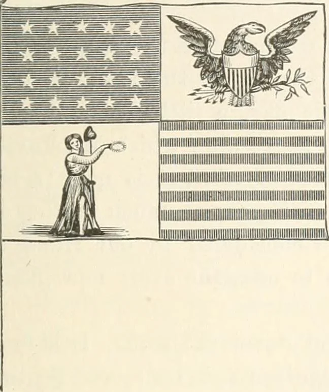 An illustration from History of the flag of the United States of America : and of the naval and yacht-club signals, seals, and arms, and principal national songs of the United States, with a chronicle of the symbols, standards, banners, and flags of ancient and modern nations, 1894, leaf 378