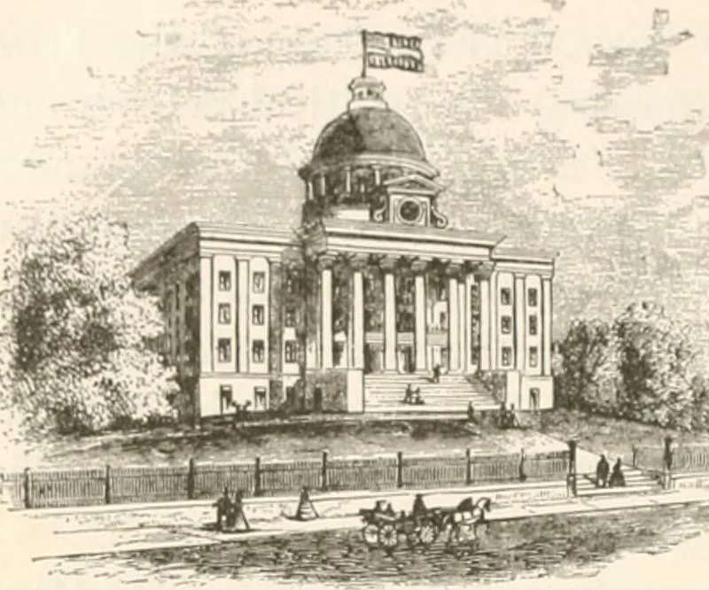 An illustration from History of the flag of the United States of America : and of the naval and yacht-club signals, seals, and arms, and principal national songs of the United States, with a chronicle of the symbols, standards, banners, and flags of ancient and modern nations, 1894, leaf 443