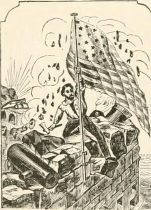 An illustration from History of the flag of the United States of America : and of the naval and yacht-club signals, seals, and arms, and principal national songs of the United States, with a chronicle of the symbols, standards, banners, and flags of ancient and modern nations, 1894, leaf 477