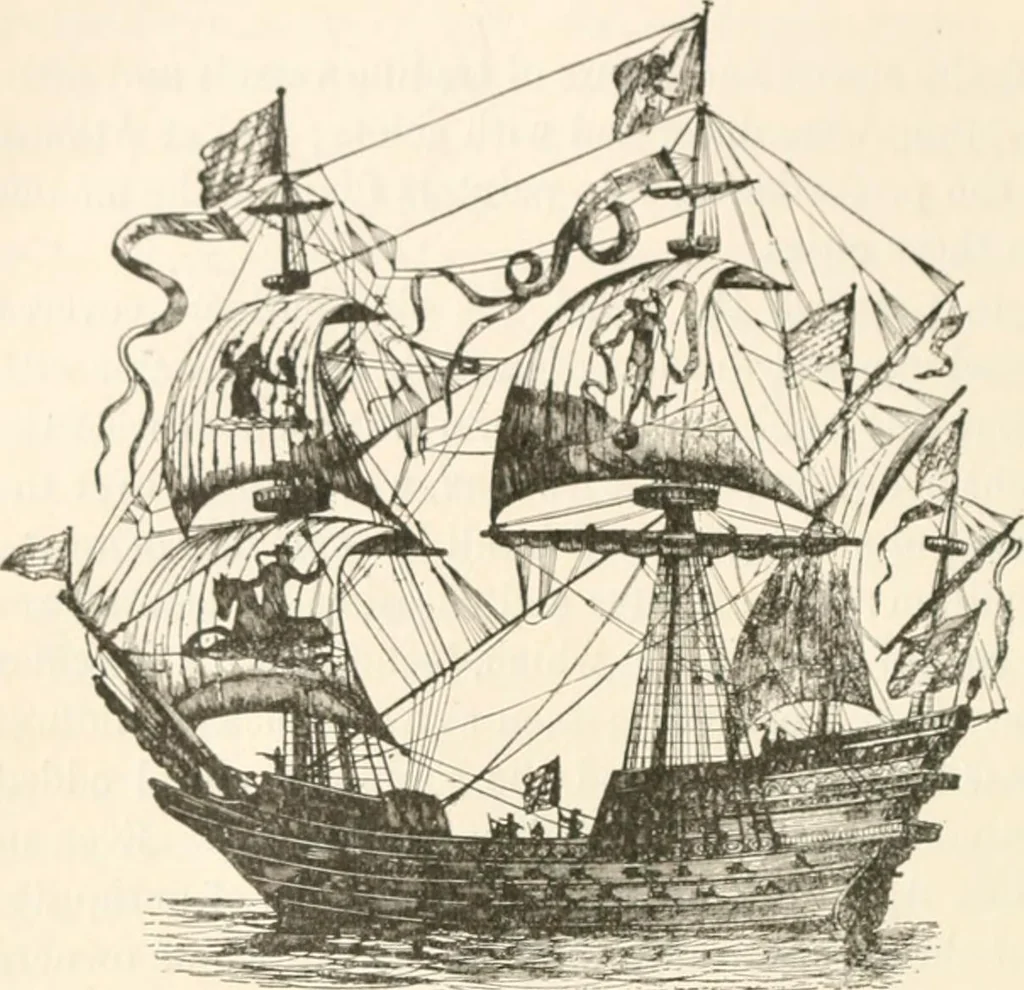 An illustration from History of the flag of the United States of America : and of the naval and yacht-club signals, seals, and arms, and principal national songs of the United States, with a chronicle of the symbols, standards, banners, and flags of ancient and modern nations, 1894, leaf 55