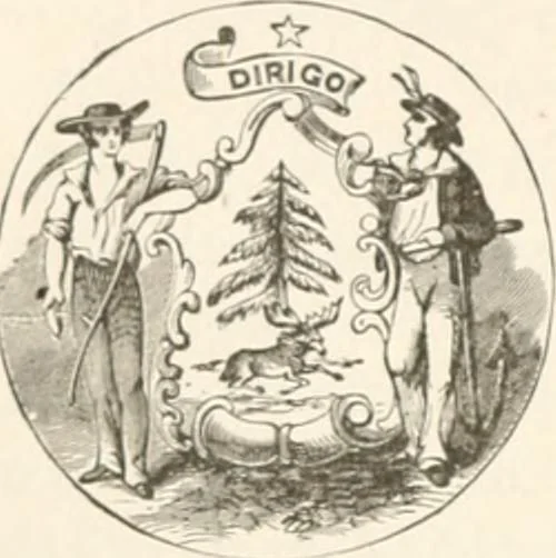 An illustration from History of the flag of the United States of America : and of the naval and yacht-club signals, seals, and arms, and principal national songs of the United States, with a chronicle of the symbols, standards, banners, and flags of ancient and modern nations, 1894, leaf 645