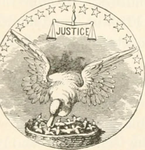 An illustration from History of the flag of the United States of America : and of the naval and yacht-club signals, seals, and arms, and principal national songs of the United States, with a chronicle of the symbols, standards, banners, and flags of ancient and modern nations, 1894, leaf 673